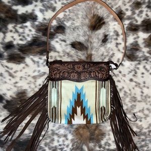 Hand Tooled Saddle Blanket Purse